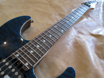 Am Griffbrett WebSite Schecter NV-3-24-AL/See Thru Blue