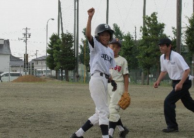 三塁打、やりましたぁ！